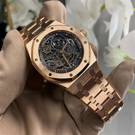 audemars piguet royal oak perpetual calendar skeleton rose gold|audemars piguet iced out skeleton.